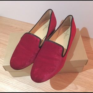 Cole Haan Red Velvet Smoking Slippers SZ.6